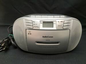 Audio Comm CD radio cassette recorder 550W RCD-550Z-S silver 2017 year made ohm electro- machine 