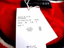 新品 PAGEBOY ページボーイ 赤 袖リボン カーディガン ニット 羽織り 無地 alicia アリシア _画像5