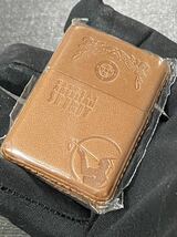 zippo アメリカンスピリット 茶 本革 限定品 希少モデル NATURAL AMERICAN SPIRIT ケース 保証書付き_画像2