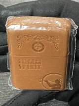 zippo アメリカンスピリット 茶 本革 限定品 希少モデル NATURAL AMERICAN SPIRIT ケース 保証書付き_画像5