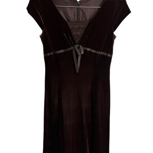 【美品】しまむら PALACEGARDEN ワンピース ベロア ブラウン
