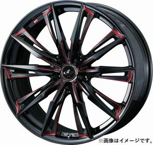 LEONIS GX 19インチ 19x8.0J 5/114.3 +50 BK/SC (RED) ブラック/SCマシニング (レッド)