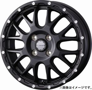 個人宅発送可能 ウエッズ Weds 15X4.5J +45 4穴 PCD100 BLK ホイール 1本 MUD VANCE 08 マッドヴァンス ゼロエイト (41123)