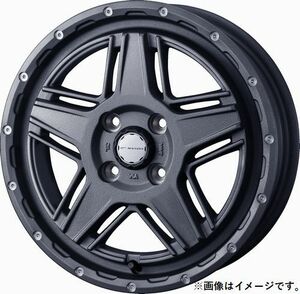 個人宅発送可能 ウエッズ Weds 14X4.5J +45 4穴 PCD100 GRY ホイール 1本 MUD VANCE 07 マッドヴァンス ゼロセブン (40541)