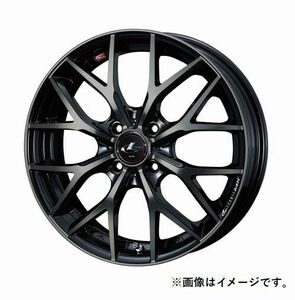 個人宅発送可能 ウエッズ Weds 14X5.5J +42 4穴 PCD100 PBMC/TI ホイール 1本 LEONIS MX レオニス・エムエックス (39034)