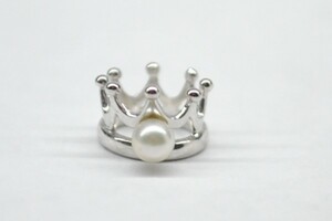 [ present . amulet .] Crown (..) baby ring K18WG(18 gold white gold ) pearl ( pearl )