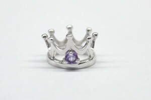 [ present . amulet .] Crown (..) baby ring K18WG(18 gold white gold ) amethyst 