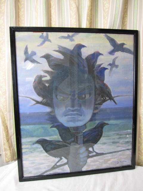 لوحة زيتية للفنان يوشيكازو ماتسوكا, الحجم F20, تلوين, طلاء زيتي, اللوحة التجريدية