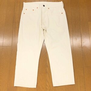 Levi’s リーバイス 505 ストレッチ クロップドパンツ 28 w74 アイボリー チノパンツ 国内正規品 レディース 女性用