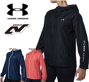 新品アンダーアーマーUNDER ARMOUR ウーブンフルジップフーディートレーニング/パーカースポーツジムヨガランニングウォーキング8100円LL黒