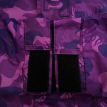 Fire camo スノボジャケット Lサイズ a bathing ape BAPE snow board jacket エイプ ベイプ purple camo ファイヤーカモ 迷彩 flame z5_画像7