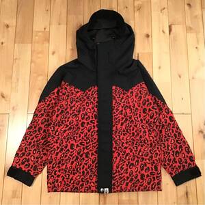 Leopard camo スノボジャケット Mサイズ a bathing ape BAPE snow board jacket エイプ ベイプ アベイシングエイプ レオパード 迷彩 i254