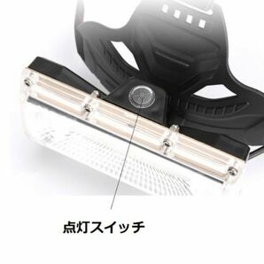 バッテリー標準装備（色:ゴールド）超強力巨大COB LED ヘッドライト ヘッドランプ ヘルメットライト ヘルメットランプの画像5