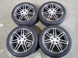 QR5992【送料無料225/45R17】WSP ITALY ワーゲン ゴルフワゴンなどに 中古夏タイヤアルミセット ■17×7.5J 112/5H ET35■