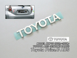 アクアNHP10【PRIUS】トヨタPRIUS-C純正AUSエンブレム-リアTOYOTA文字/USDM豪州仕様オーストラリアAUオセアニアPRIUSCプリウスCバッジAQUA