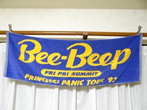 希少 90年代 ビンテージ 日本製 プリプリ プリンセスプリンセス PANIC TOUR Bee-Beep タオル 当時物
