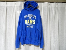 希少 90年代 ビンテージ NFL アメフト LOS ANGELES RAMS BOB'S TAILOR パーカー フリーサイズ レトロ 当時物_画像1