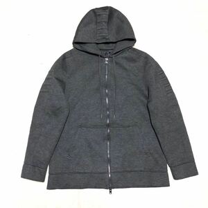 【人気】HELMUT LANG ヘルムートラング ボンディングジップアップパーカ 男女兼用 XXLサイズ 大きめ グレー AB312