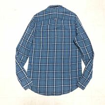 【送料360円】TOMMY HILFIGER トミーヒルフィガー ガーゼコットン長袖シャツ チェック柄 男性用 メンズ XSサイズ 古着 AB132_画像2