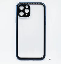 ダブルロック ダークブルー iPhone 11 Pro Max ケース レンズ保護一体 アルミ合金 フィルム不要ケース 両面ガラスケース_画像10