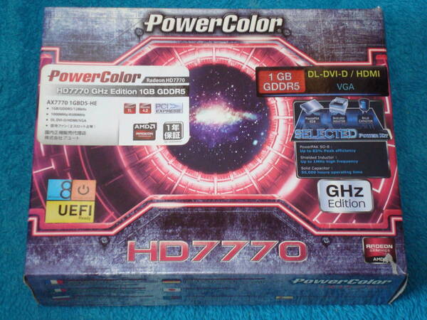 PowerColor Radeon HD7770 HD7770 GHz Edition 1GB GDDR5 AX7770 iGBD5-HE 完動品 送料無料