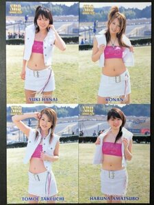 花井ゆき　KONAN　竹内ともえ　雨坪春菜　SRQ 2005GT　4枚セット　レースクイーン グラビア アイドル トレカ トレーディングカード　