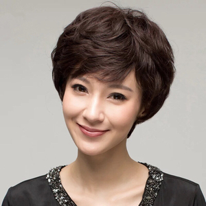 . goods person wool 100%*bare not Short full wig Brown z790 black 