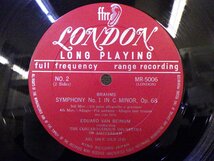 LP レコード BRAHMS SYMPHONY NO.1 EDUARD VAN BEINUM ブラームス エドゥアルド ヴァン ベイヌム 交響曲 第1番 【 E+ 】 H2098Z_画像7