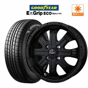 サマータイヤ ホイール 4本セット BADX ロクサーニ バトルシップ4 グッドイヤー エフィシエント グリップ エコ EG01 155/65R14