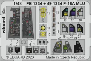 エデュアルド ズーム1/48 FE1334 F-16A MLU for Kinetic Model kits