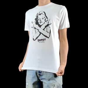 新品 BANKSY バンクシー マリリンモンロー メロイック コルナ サイン Tシャツ S M L XL ビッグ オーバー サイズ XXL~5XL ロンT パーカー 可