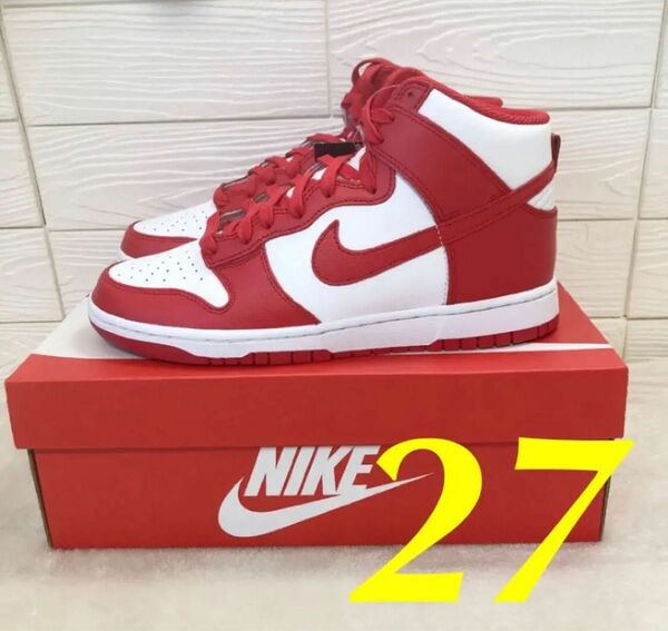 Nike Dunk High Retro champion ship White and Red