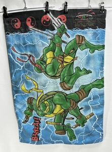 ■ 00s ブラジル製 TURTLES ミュータント タートルズ サンダー 雷 総柄 イラスト 枕カバー ピローケース アメコミ アメカジ ■