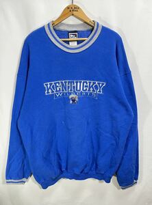 ■ ビンテージ PRO PLAYER KENTUCKY WILDCATS 刺繍ロゴ スウェット トレーナー サイズXXL アメカジ バスケ カレッジ ケンタッキー大学 ■