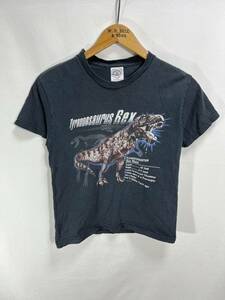 ■ 男の子用 ビンテージ USA製 DELTA ” Tyrannosaurus ReX ” レックス イラスト Tシャツ サイズM 黒 アメカジ 恐竜 ティラノサウルス ■