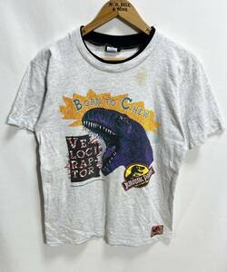 ■ 子供用 90s ビンテージ CANADA製 StarStreet ” JURASSIC PARK ” ジュラシックパーク イラスト 半袖 Tシャツ サイズXL UNIVERSAL ■