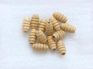  wood beads 14.5x8mm oval * natural approximately 30 piece 71X-OR