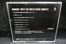 【中古CD】MILES DAVIS / WORKIN’ WITH THE MILES DAVIS QUINTET / マイルス・デイヴィス / 20bit K2 HQ CD_画像2