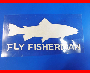 FLY FISHERMAN ステッカー＜Silver＞リフレクト 16cm [魚 釣り トラウト 毛針]