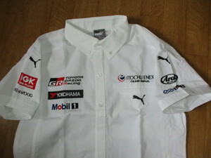  Toyota *GAZOO* "Impul" ITOCHU ENEX racing team * super GT all embroidery Logo staff Crew pit shirt size M ultimate beautiful used 