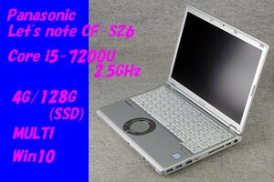 O●Panasonic●Let's note/CF-SZ6●Core i5-7200U(2.5GHz)/4G/128G(SSD)/MULTI/Win10●2