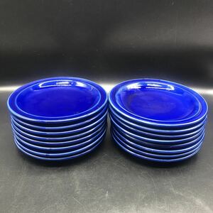 銘々皿　16枚　陶磁器　ブルー　食器　取り皿　プレート