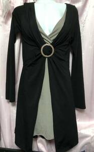 Тщеслаковое лицо слоистые платье -стиль платье с длинным рукавом черная грудь открытая весна / осенняя зима