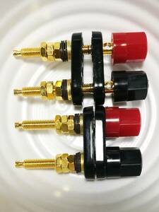 !! long type speaker terminal red black one body ( banana plug correspondence total length 60mm [2 piece 1 collection sale ])⑪!!