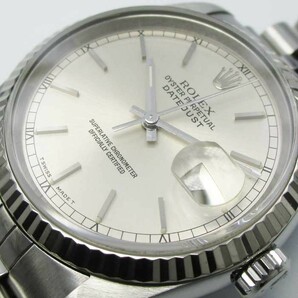 ROLEX ロレックス デイトジャスト 16234 AT SS×18WG シルバー文字盤 L番 OH磨き済の画像6