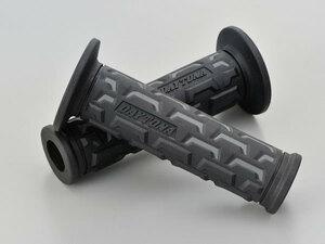 デイトナ DAYTONA GRIPPY GRIP グリッピーグリップ φ22.2ハンドル用 【GG-D-GROUND】 ブラック×グレー 122mm エンド貫通 25179