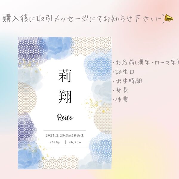 命名書