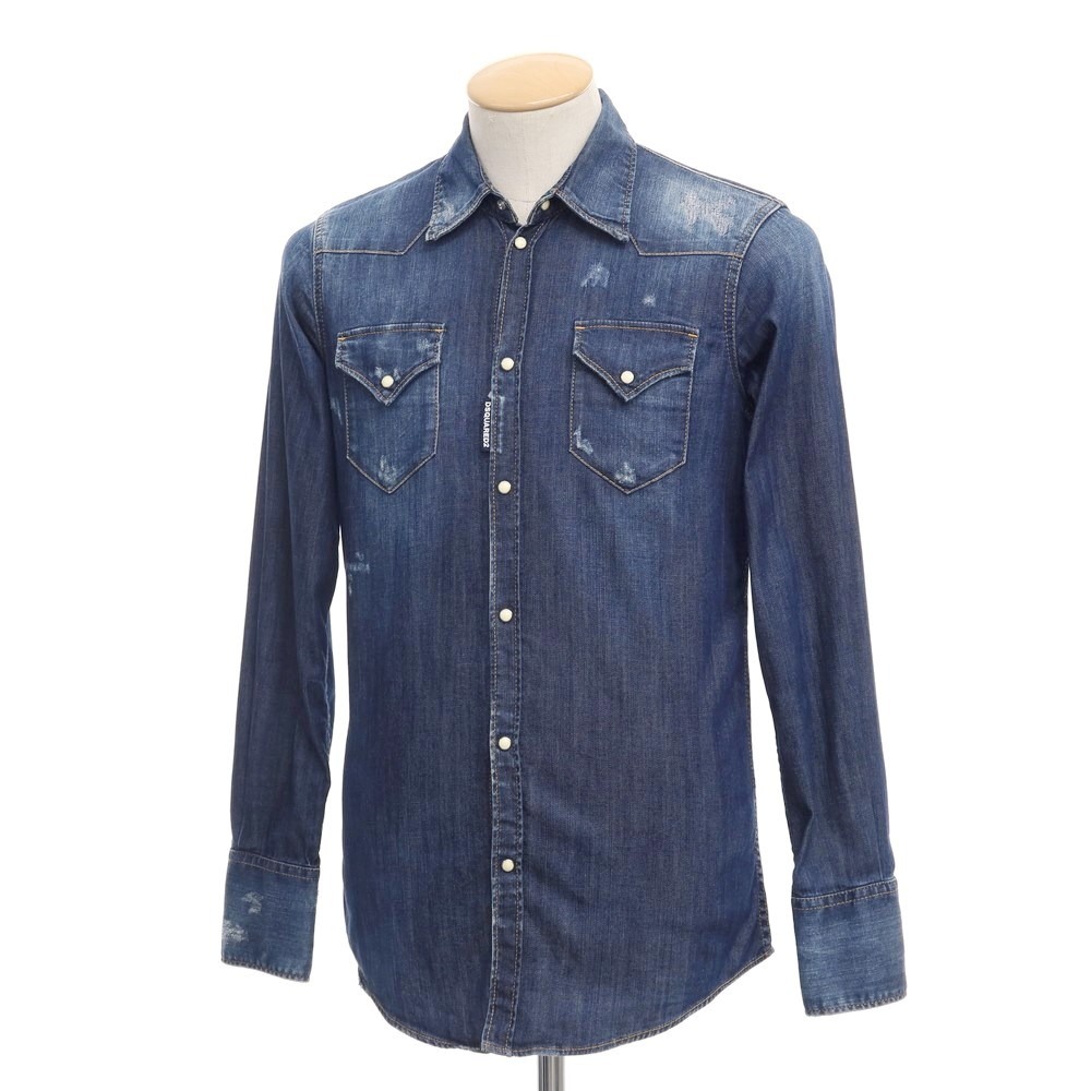 送料無料(沖縄配送) DSQUARED2 ディースクエアード DENIM SHIRT
