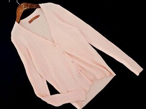 AZUL BY MOUSSY azur bai Moussy rib knitted cardigan sizeM/ pink #* * dda7 lady's 