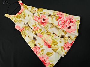  cat pohs OK JILLSTUART Jill Stuart floral print no sleeve tunic One-piece size0/ beige x pink #* * ddb4 lady's 